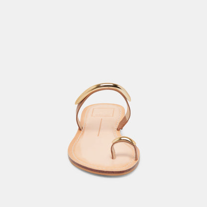 WINK WIDE SANDALS SADDLE LEATHER - Dolce Vita