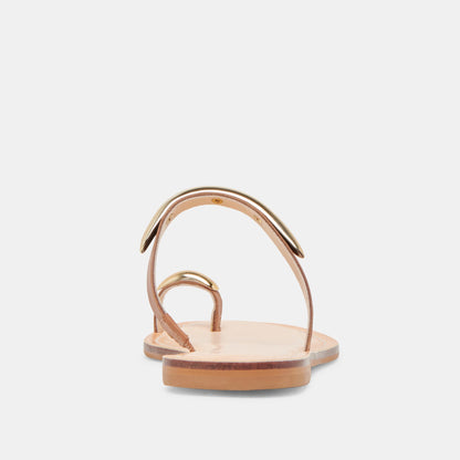 WINK WIDE SANDALS SADDLE LEATHER - Dolce Vita