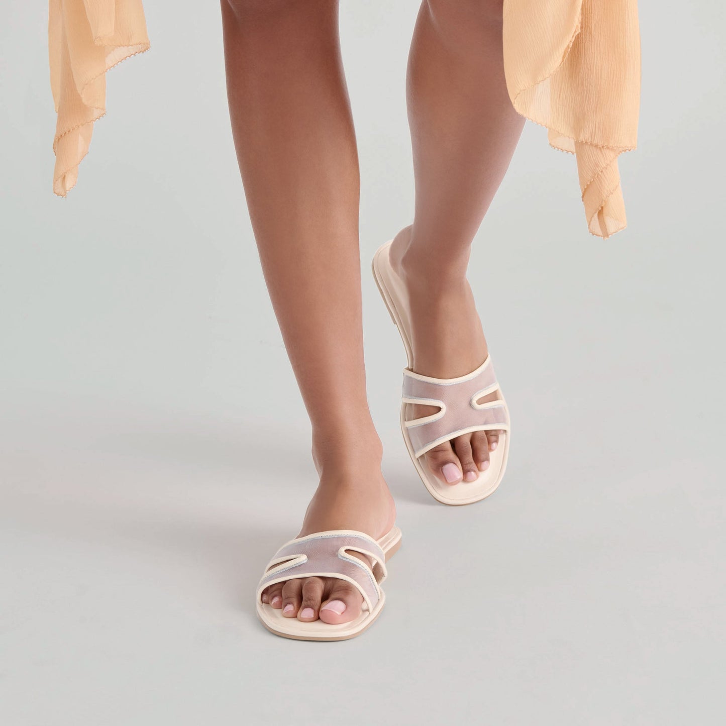 Flori Off White Mesh Sandals - Dolce Vita