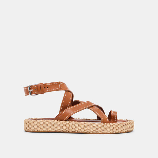 ROXIE SANDALS BROWN LEATHER - Dolce Vita