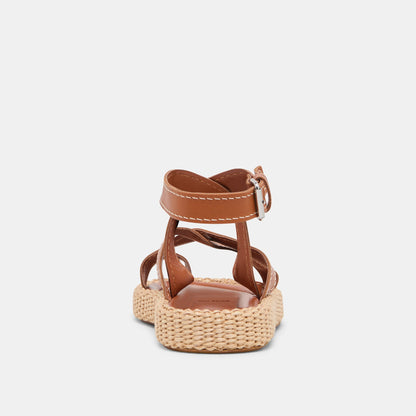 ROXIE SANDALS BROWN LEATHER - Dolce Vita