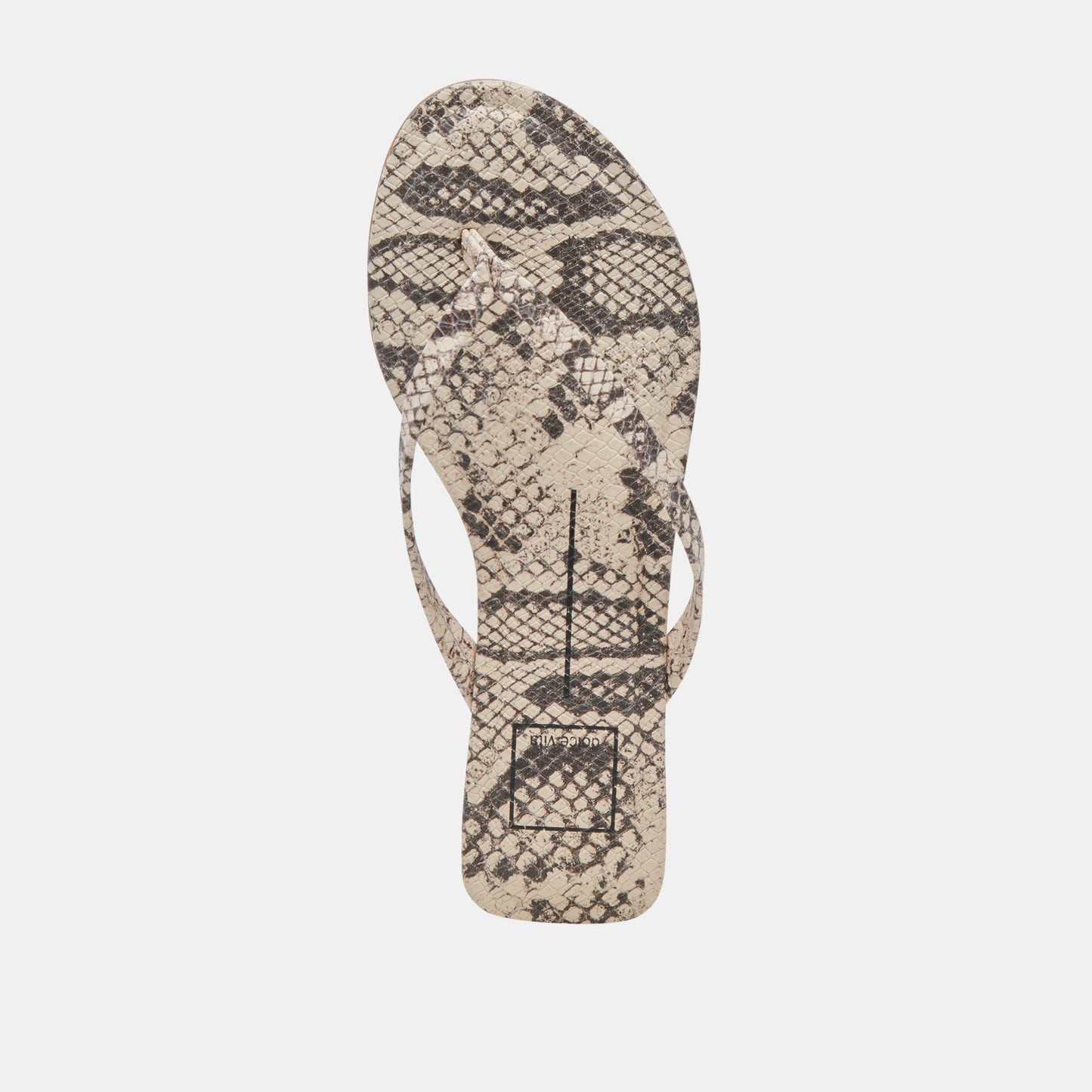 LAYNEY SANDALS BLACK WHITE EMBOSSED SNAKE - Dolce Vita