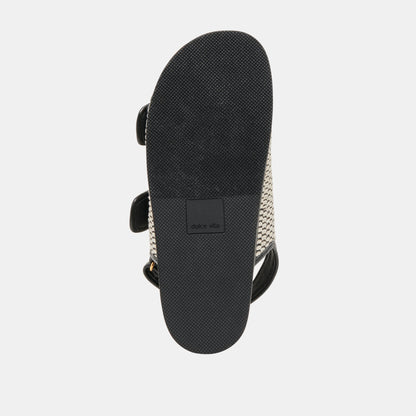 STARLA SANDALS BLACK NATURAL RAFFIA - Dolce Vita