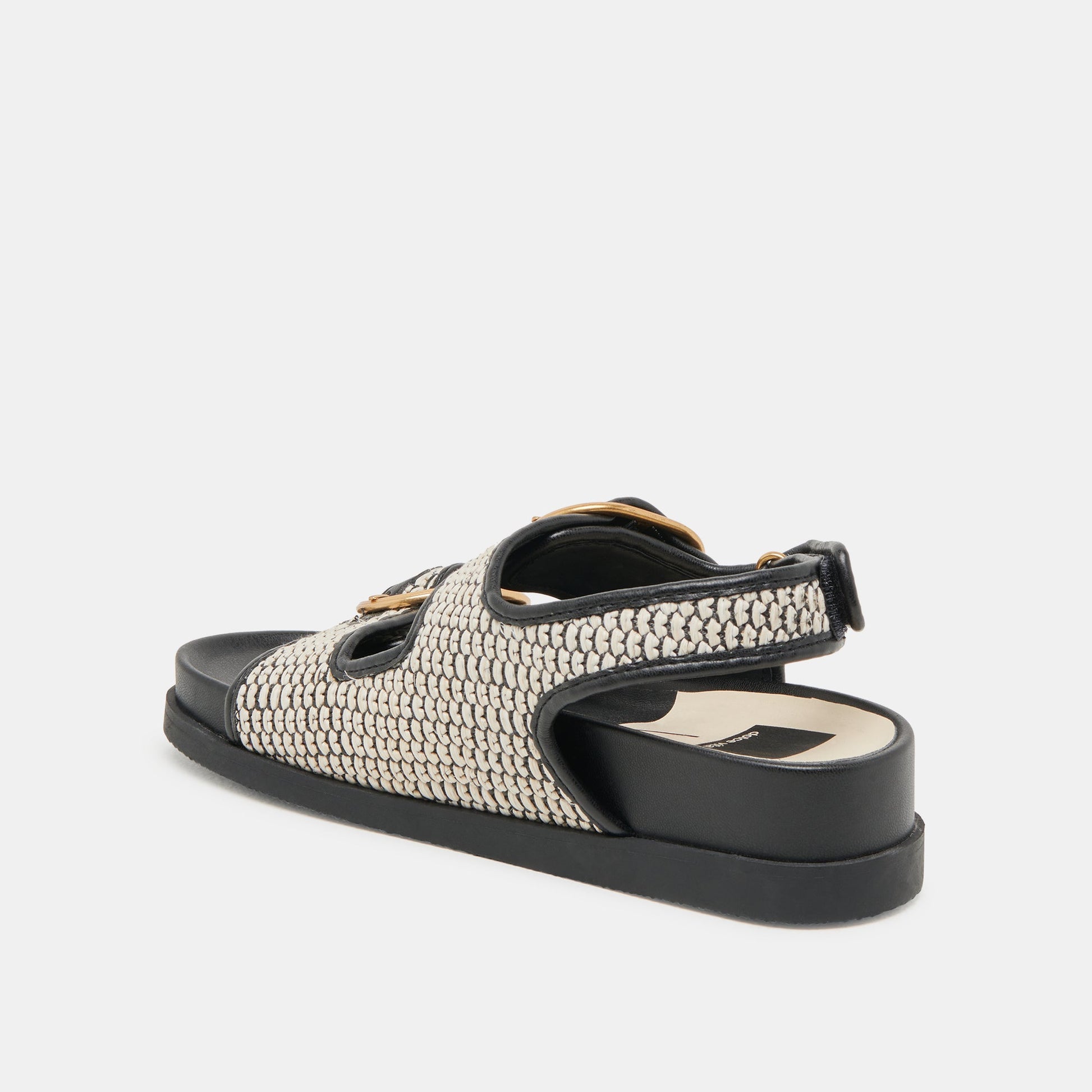 STARLA SANDALS BLACK NATURAL RAFFIA - Dolce Vita