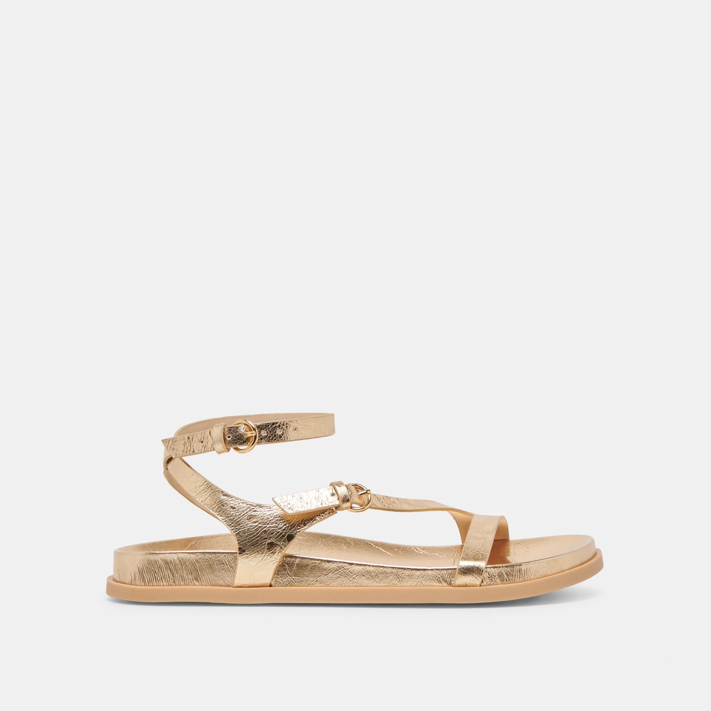 DARLIS SANDALS GOLD DISTRESSED LEATHER - Dolce Vita