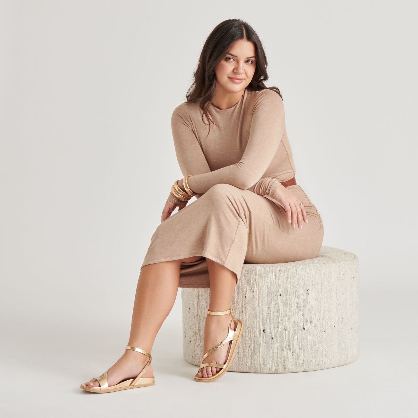 DARLIS SANDALS GOLD DISTRESSED LEATHER - Dolce Vita