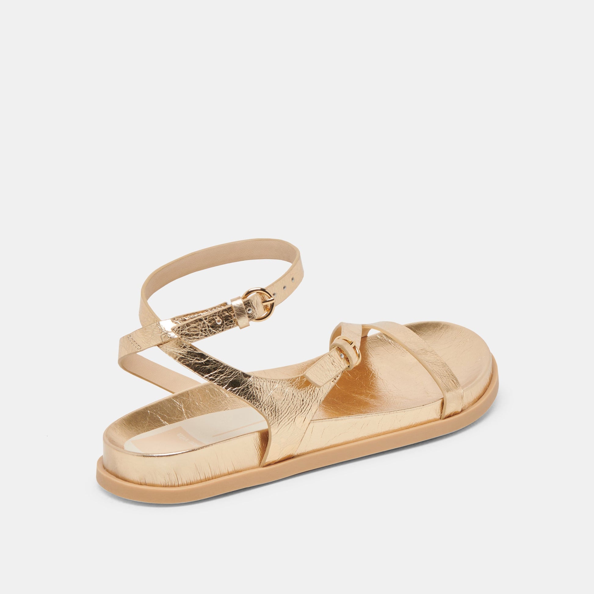 DARLIS SANDALS GOLD DISTRESSED LEATHER - Dolce Vita
