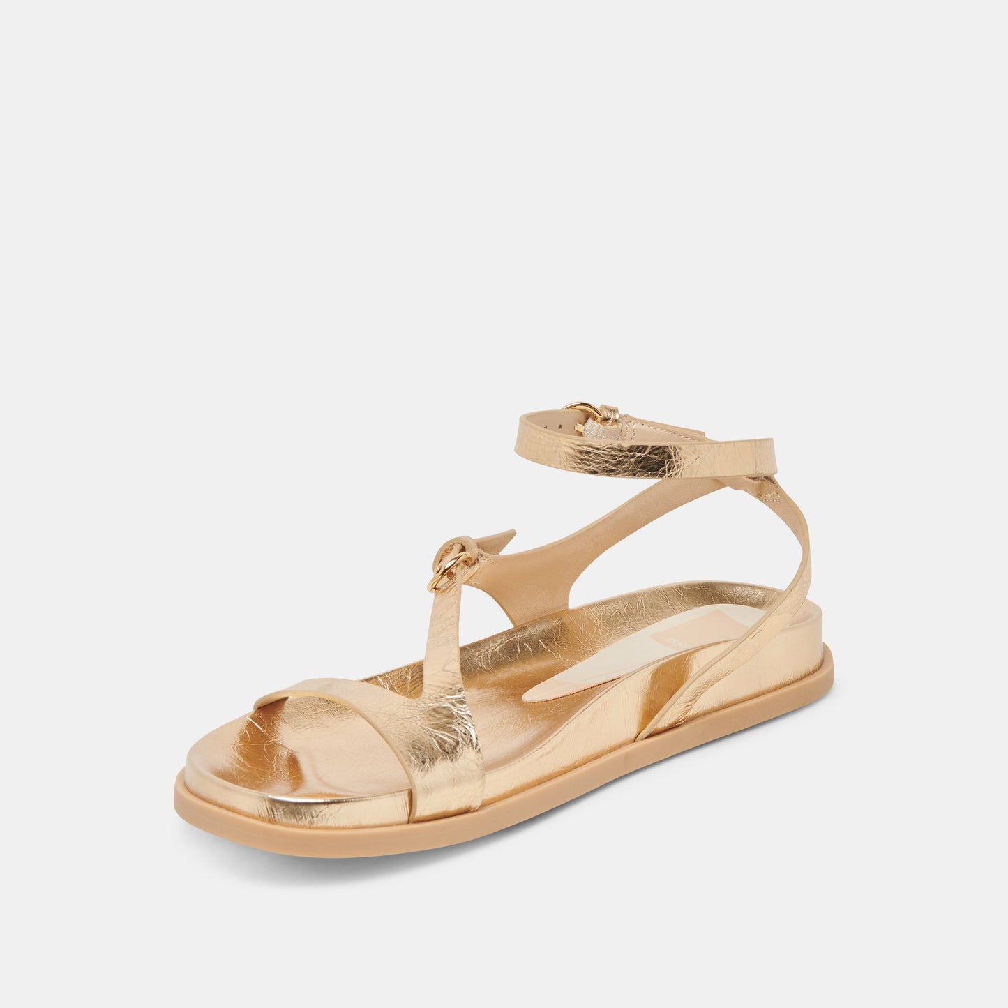 DARLIS SANDALS GOLD DISTRESSED LEATHER - Dolce Vita