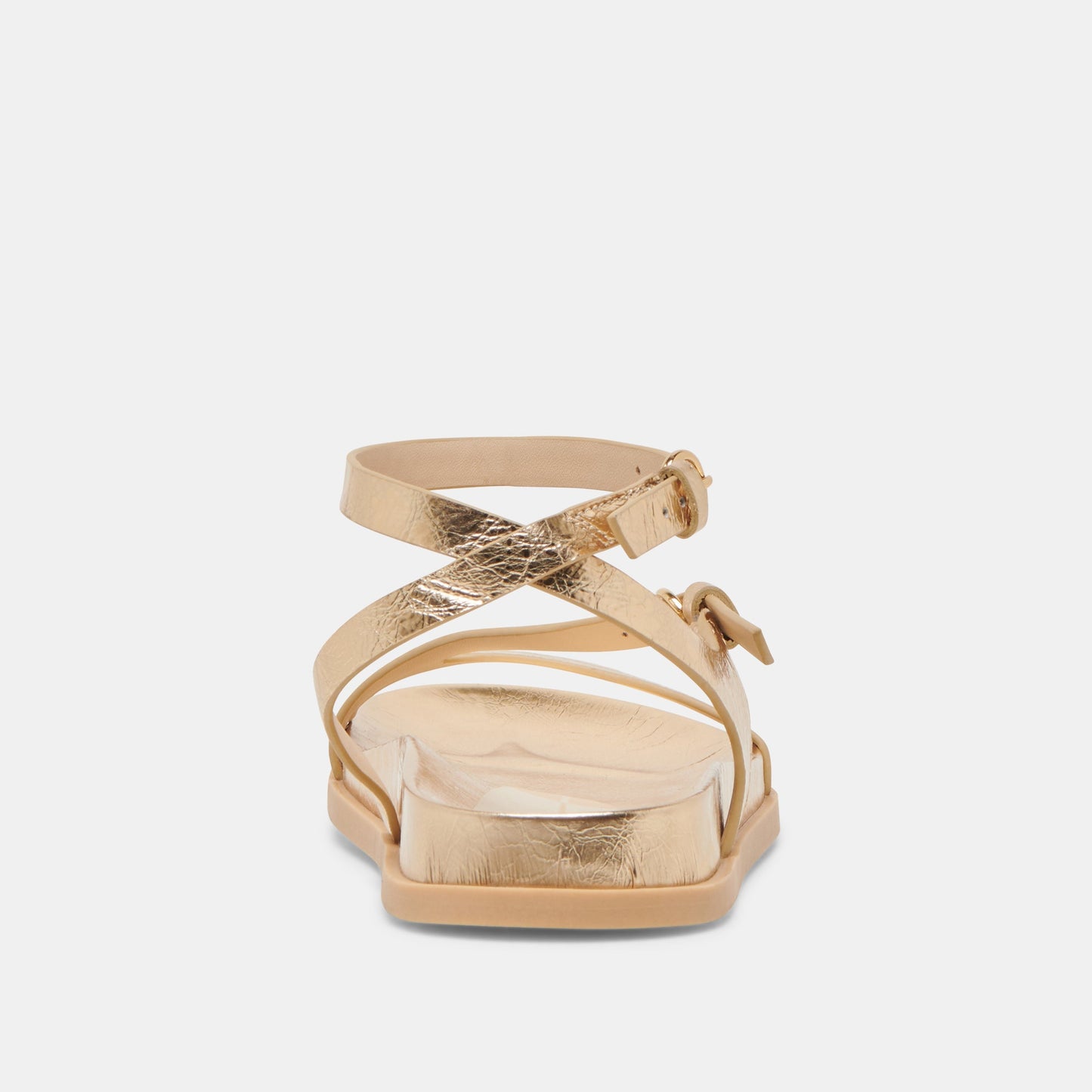 DARLIS SANDALS GOLD DISTRESSED LEATHER - Dolce Vita