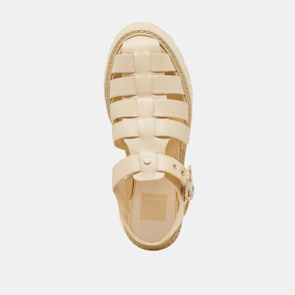 LASLY TONAL SANDALS LIGHT YELLOW LEATHER - Dolce Vita
