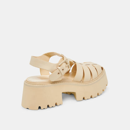 LASLY TONAL SANDALS LIGHT YELLOW LEATHER - Dolce Vita