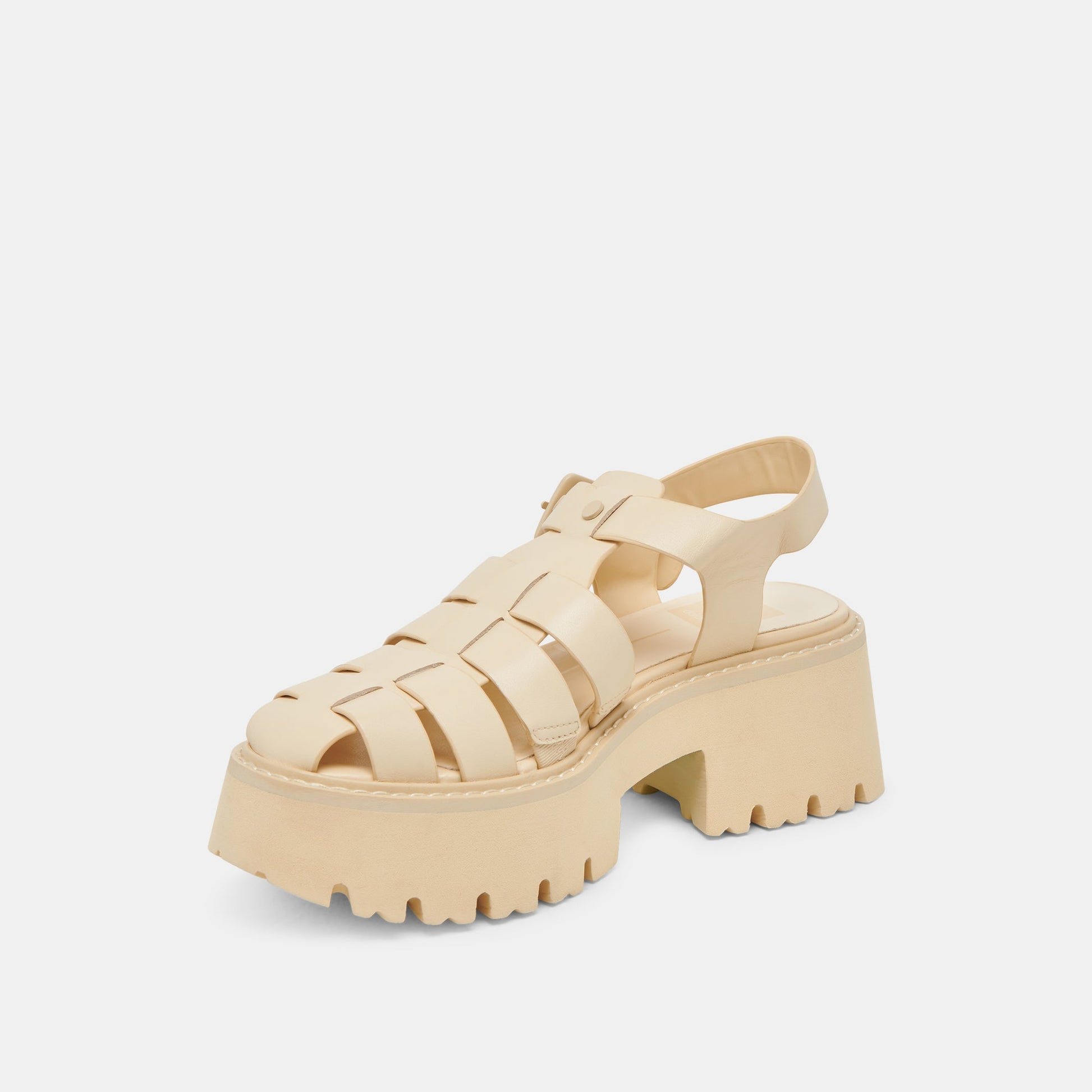LASLY TONAL SANDALS LIGHT YELLOW LEATHER - Dolce Vita