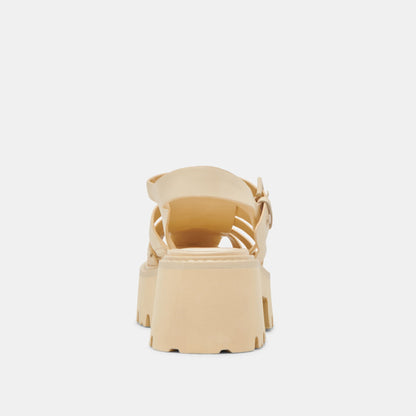 LASLY TONAL SANDALS LIGHT YELLOW LEATHER - Dolce Vita