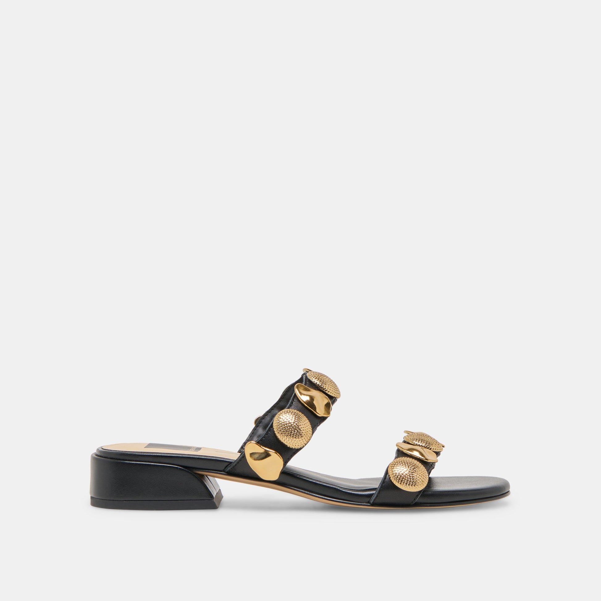 Farrow Black Leather Sandals - Dolce Vita