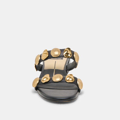 Farrow Black Leather Sandals - Dolce Vita