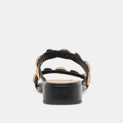 Farrow Black Leather Sandals - Dolce Vita
