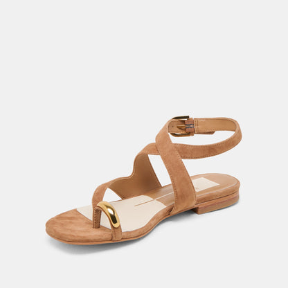 EARLA SANDALS BROWN SUEDE - Dolce Vita