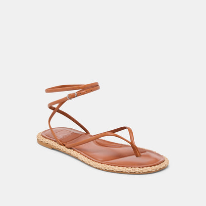 COVE SANDALS BROWN LEATHER - Dolce Vita
