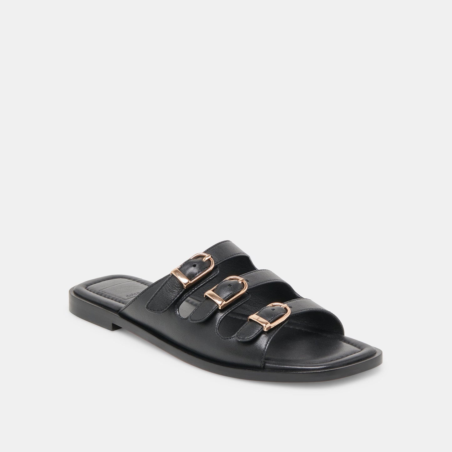 Fin Black Leather Sandals - Dolce Vita