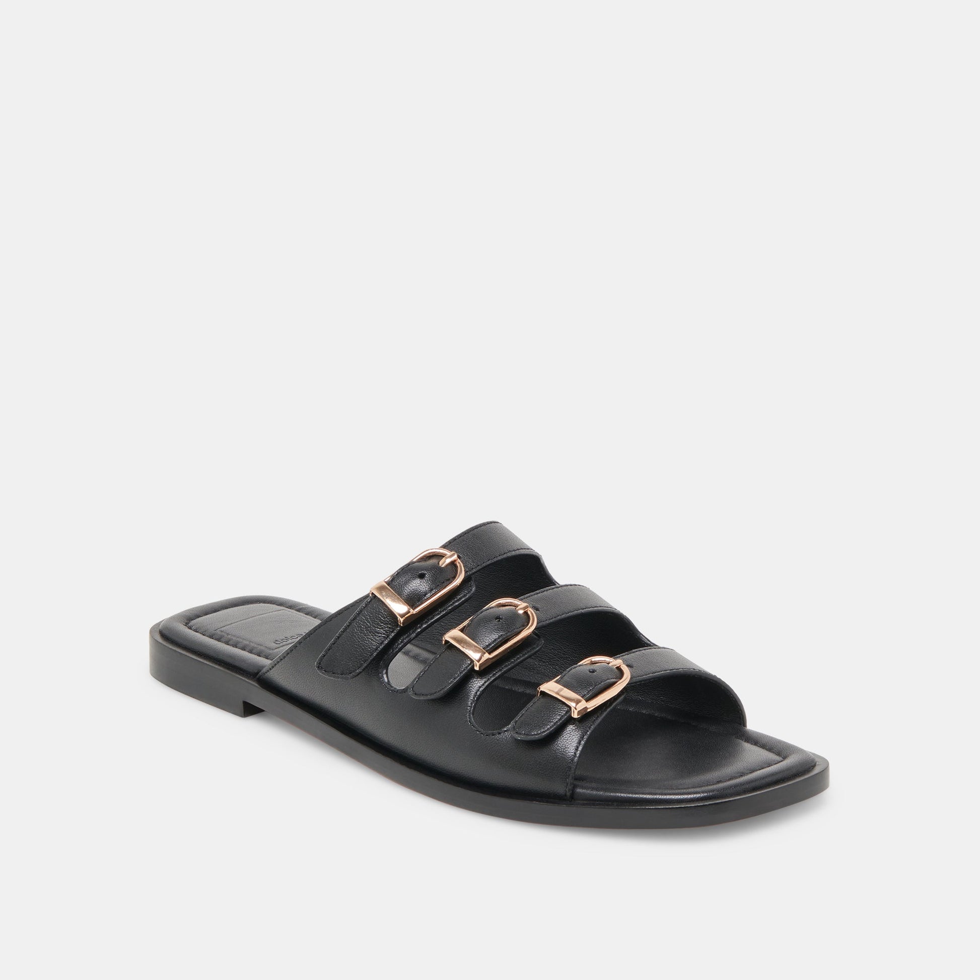 Fin Black Leather Sandals - Dolce Vita