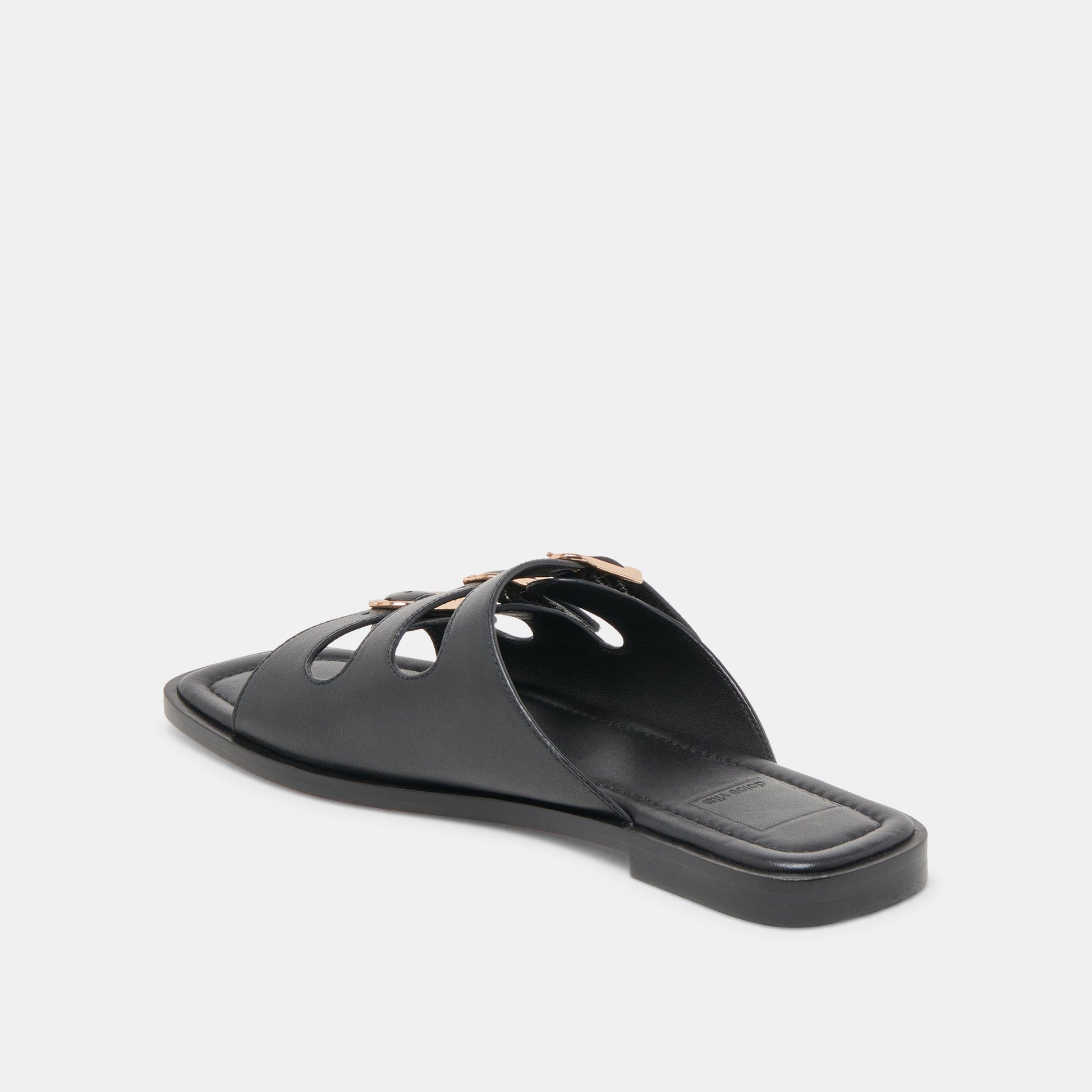Fin Black Leather Sandals - Dolce Vita