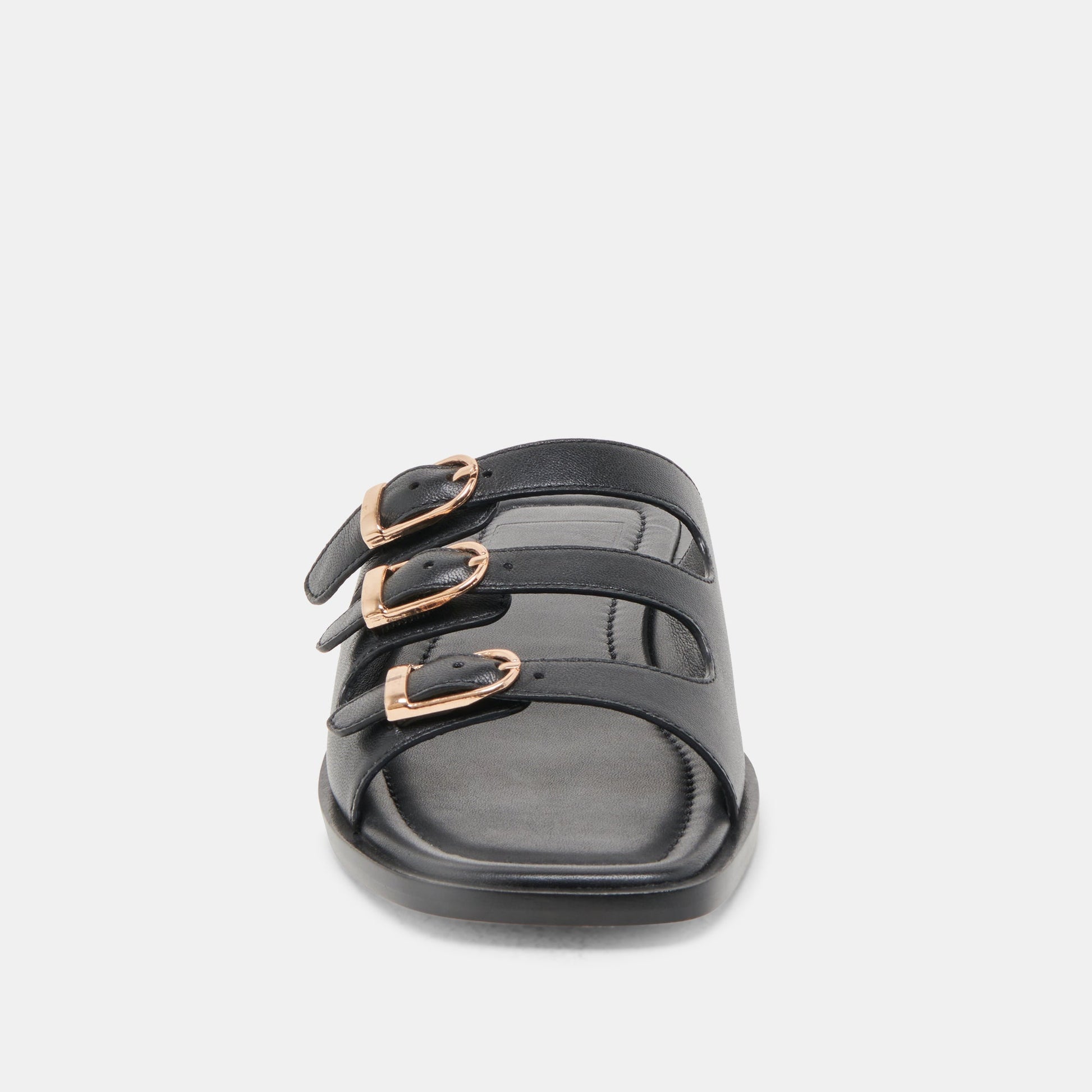Fin Black Leather Sandals - Dolce Vita