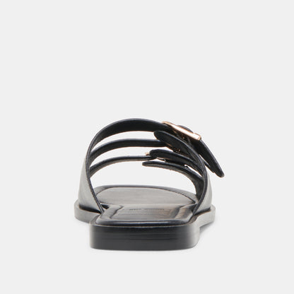 Fin Black Leather Sandals - Dolce Vita