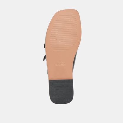 Fin Black Leather Sandals - Dolce Vita