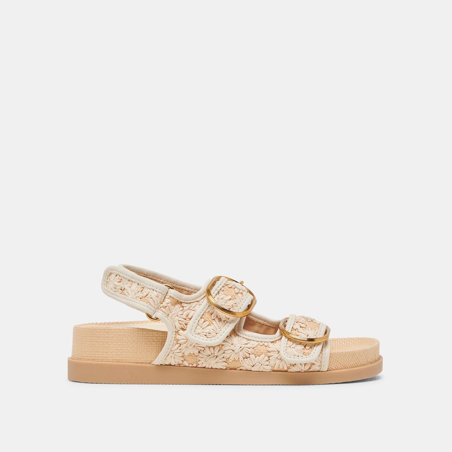 STARLA SANDALS CREME FLORAL RAFFIA - Dolce Vita
