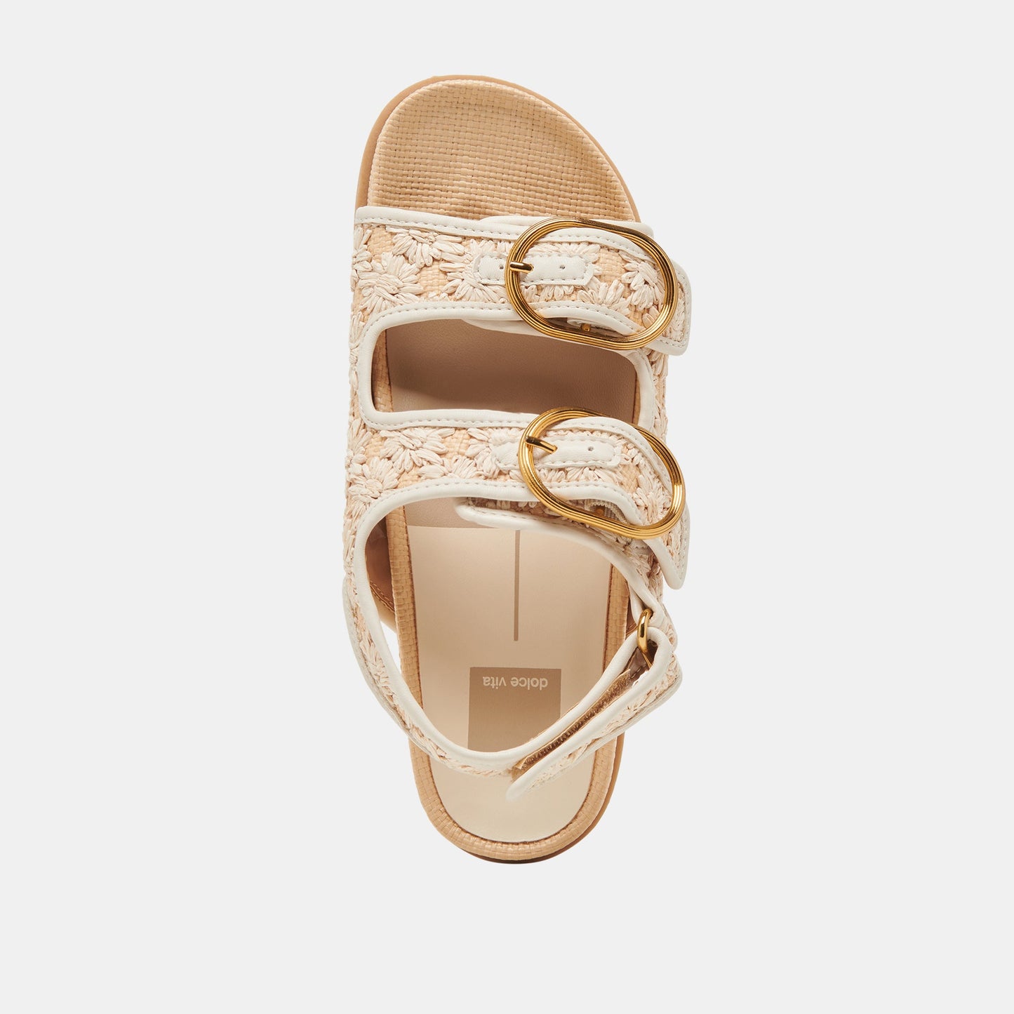 STARLA SANDALS CREME FLORAL RAFFIA - Dolce Vita