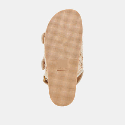 STARLA SANDALS CREME FLORAL RAFFIA - Dolce Vita