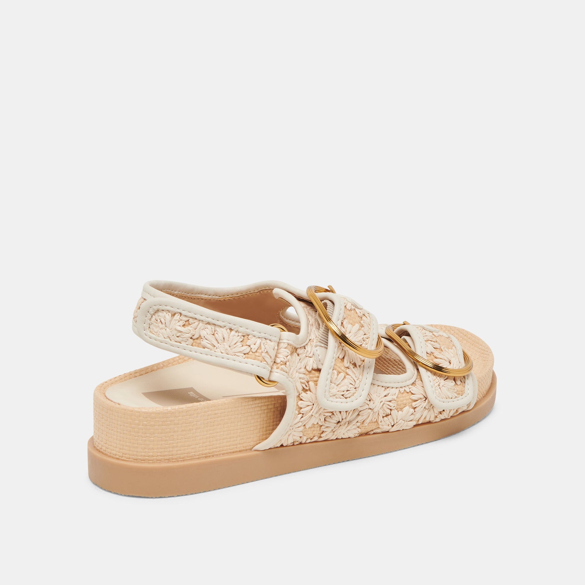 STARLA SANDALS CREME FLORAL RAFFIA - Dolce Vita
