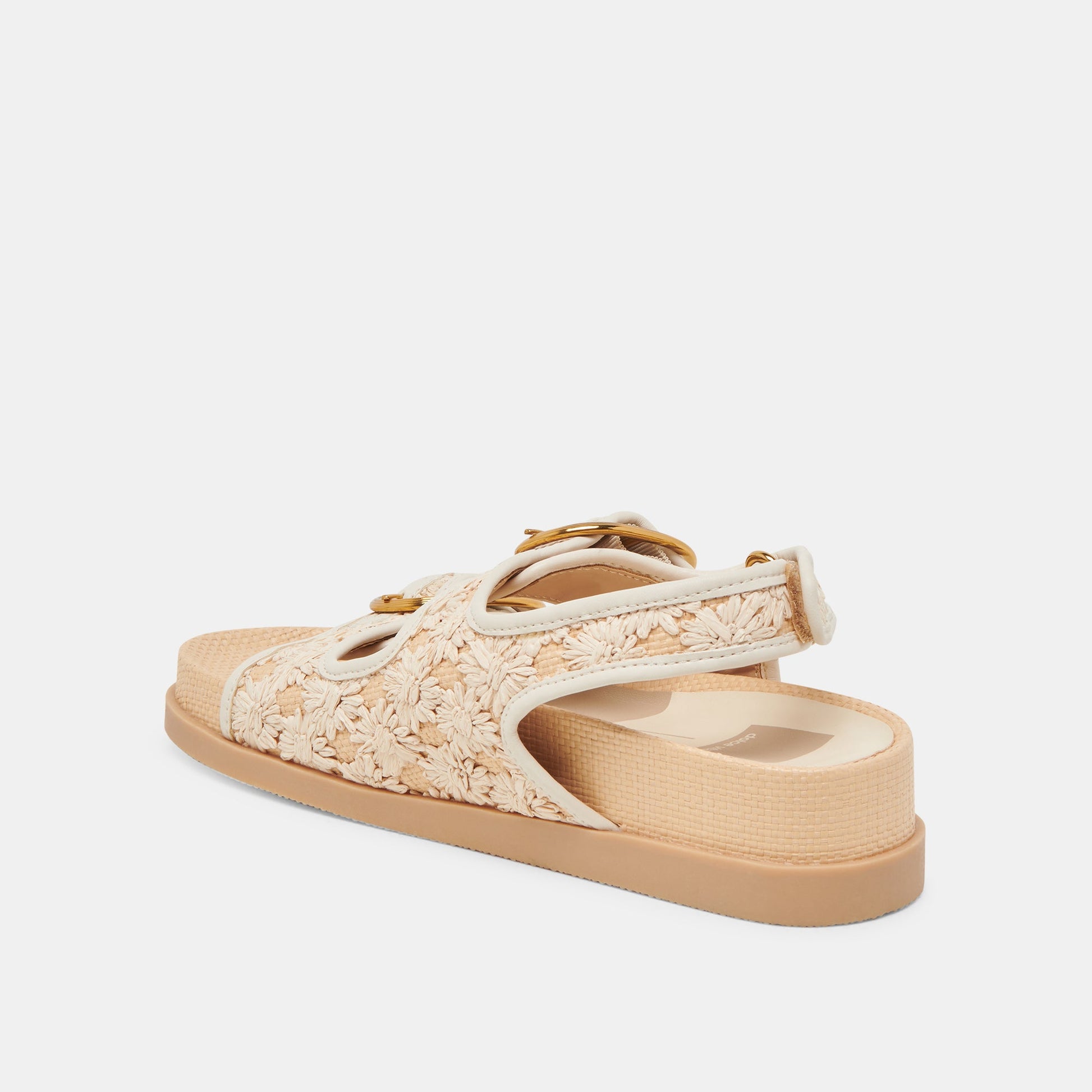 STARLA SANDALS CREME FLORAL RAFFIA - Dolce Vita