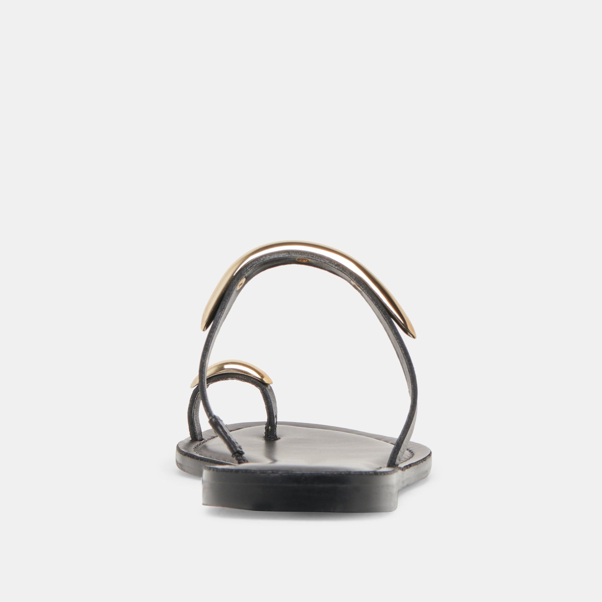 WINK SANDALS BLACK LEATHER - Dolce Vita