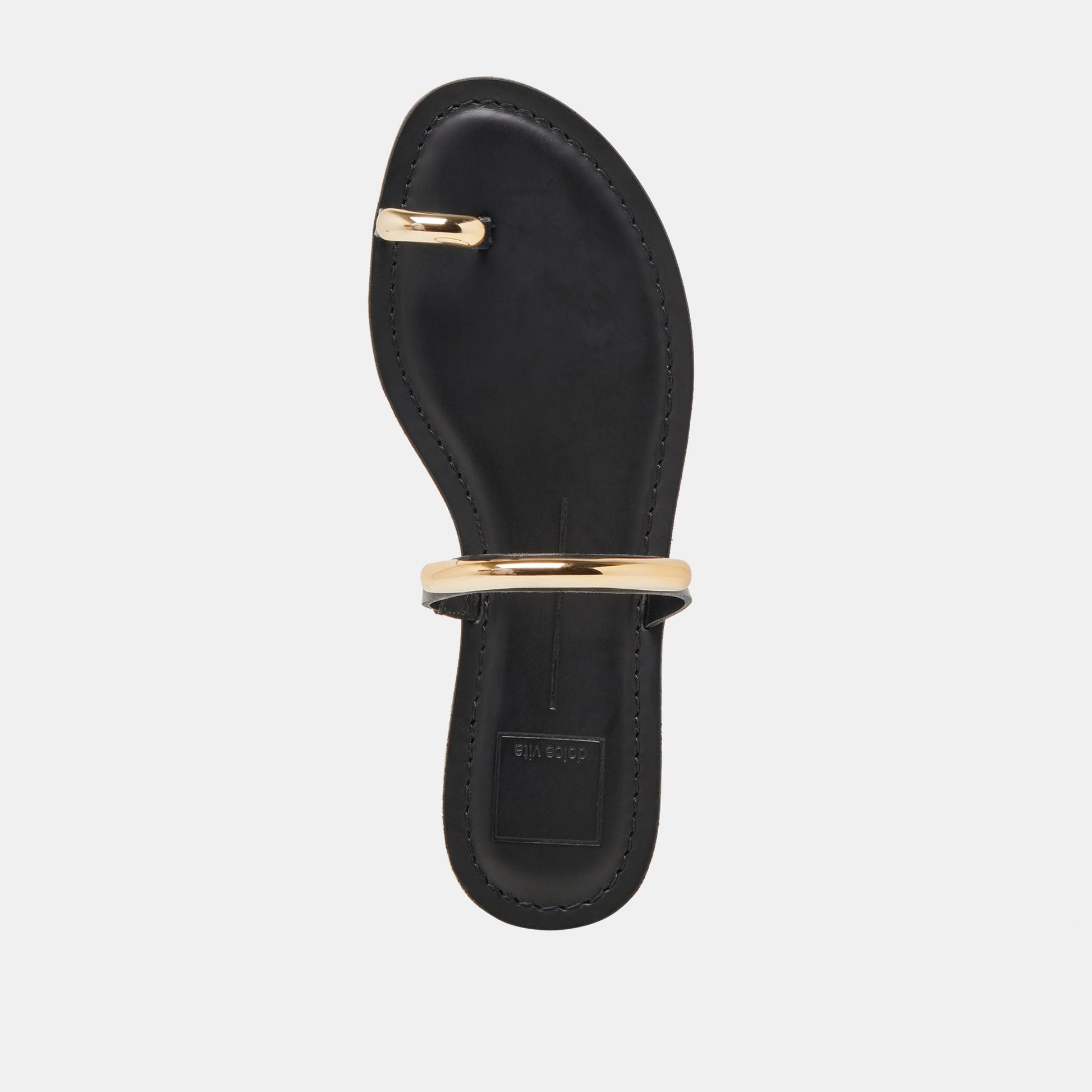WINK SANDALS BLACK LEATHER - Dolce Vita