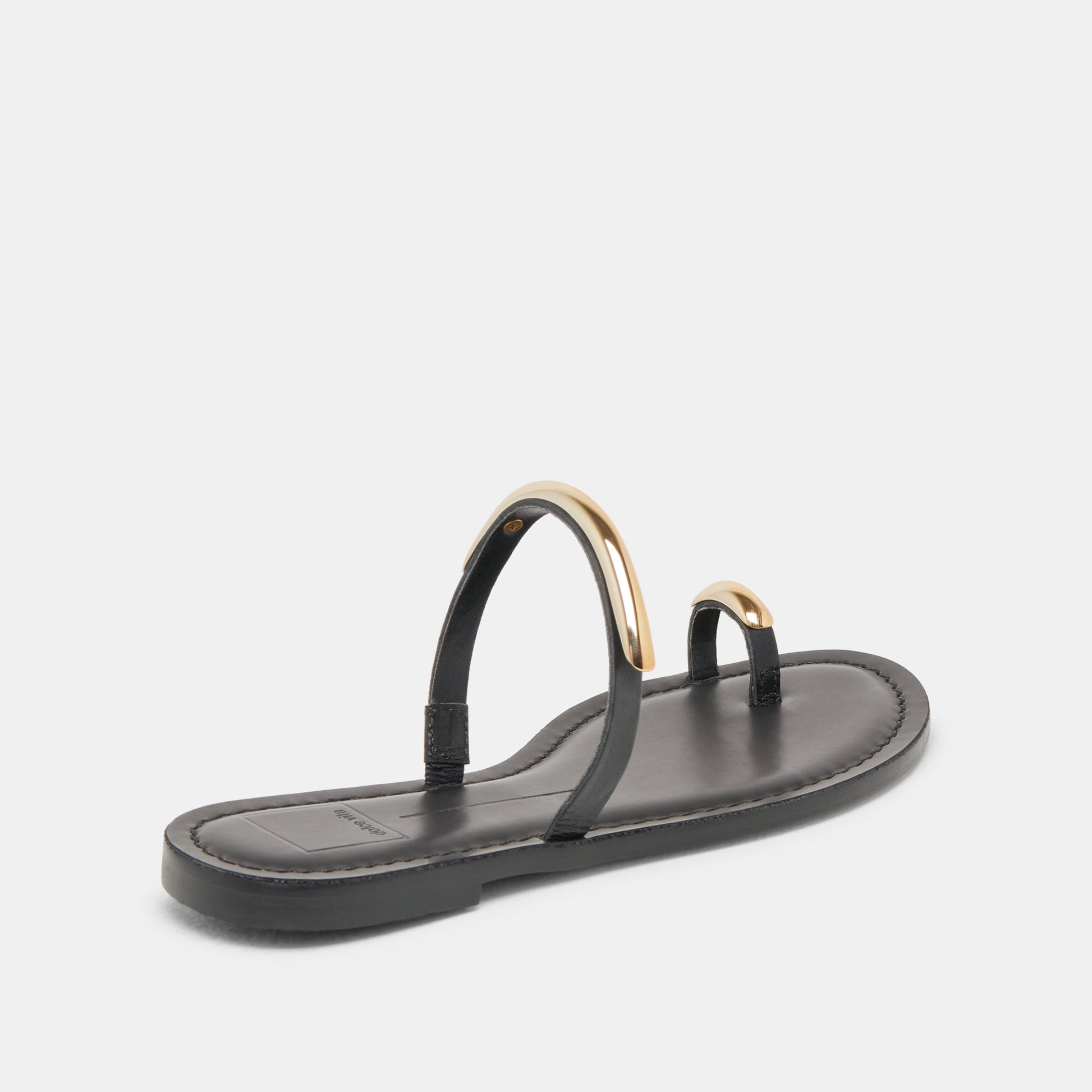 WINK SANDALS BLACK LEATHER - Dolce Vita
