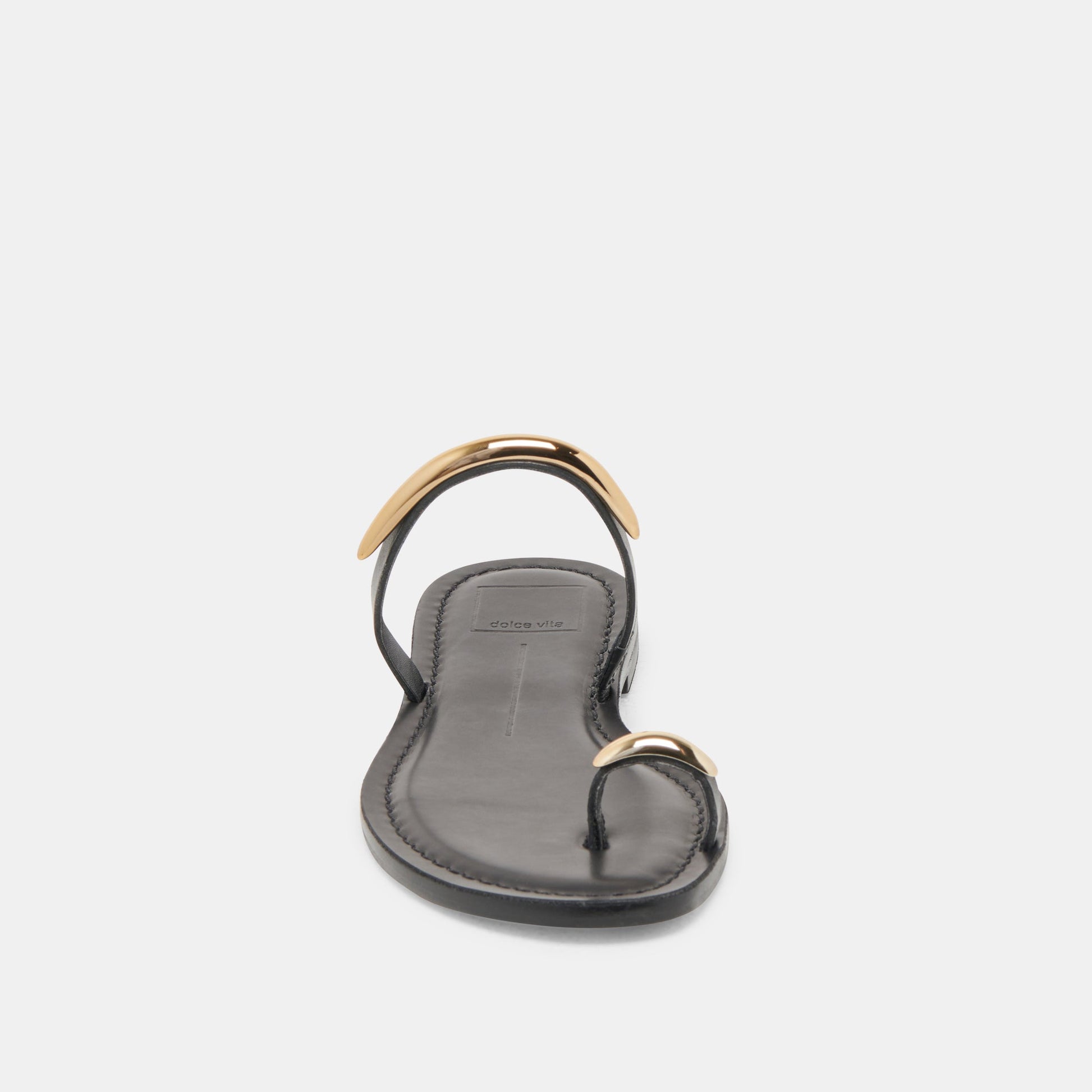 WINK SANDALS BLACK LEATHER - Dolce Vita