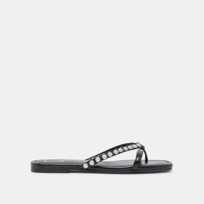 LUCCA PEARL SANDALS BLACK PEARLS - Dolce Vita