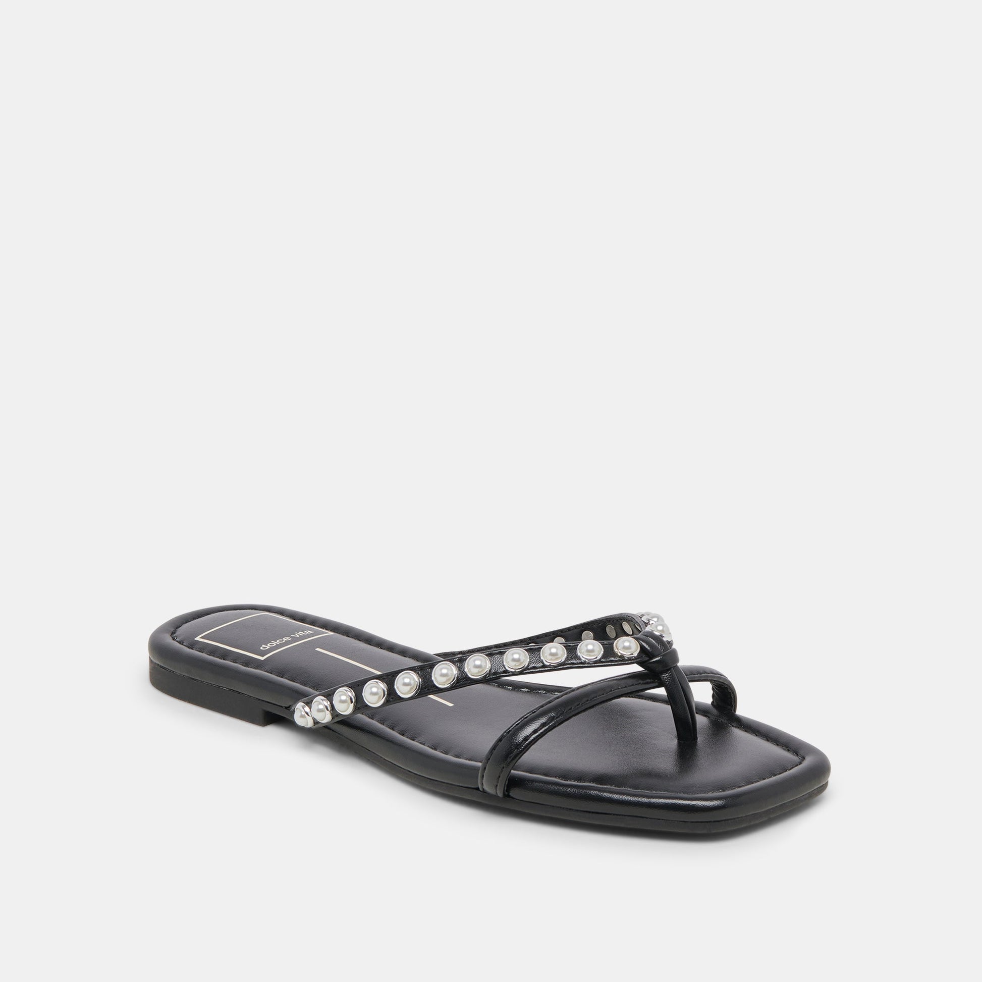 LUCCA PEARL SANDALS BLACK PEARLS - Dolce Vita