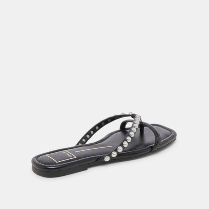 LUCCA PEARL SANDALS BLACK PEARLS - Dolce Vita