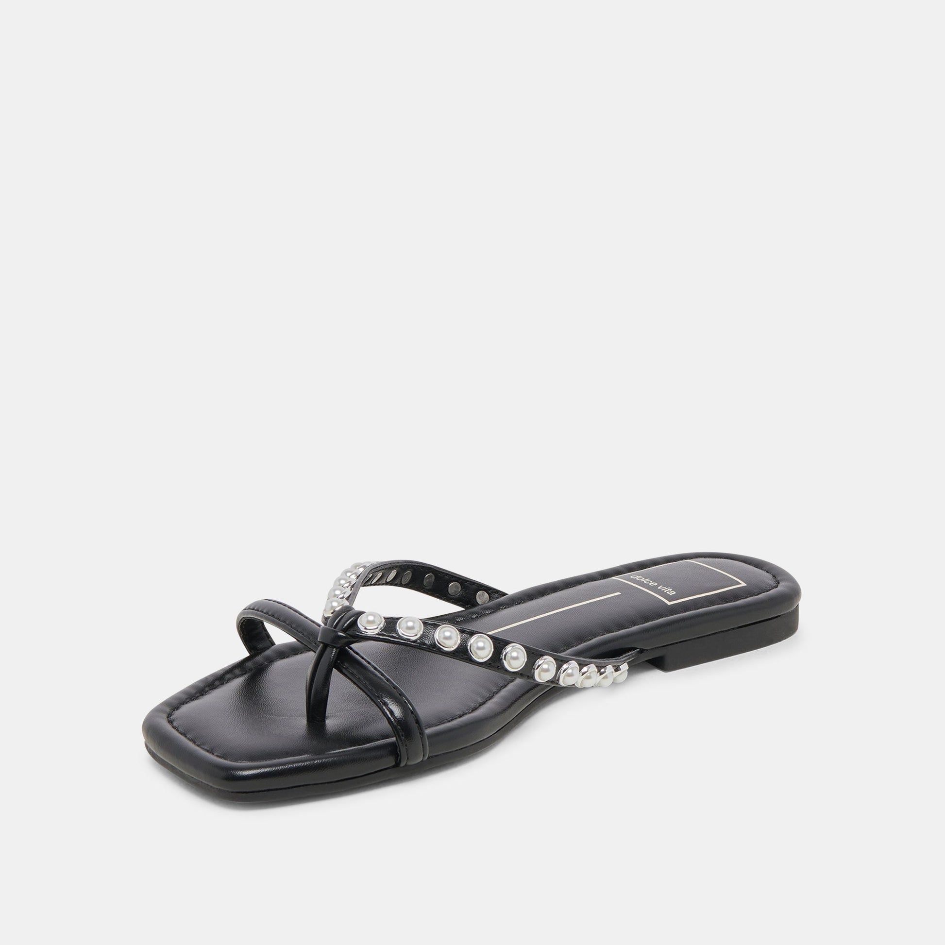 LUCCA PEARL SANDALS BLACK PEARLS - Dolce Vita