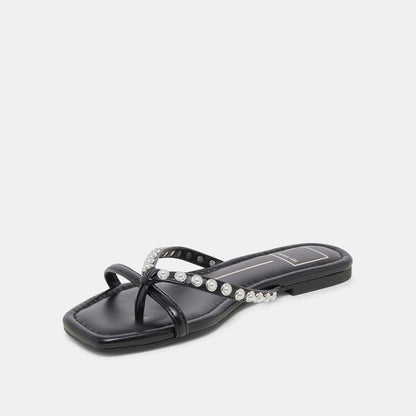 LUCCA PEARL SANDALS BLACK PEARLS - Dolce Vita