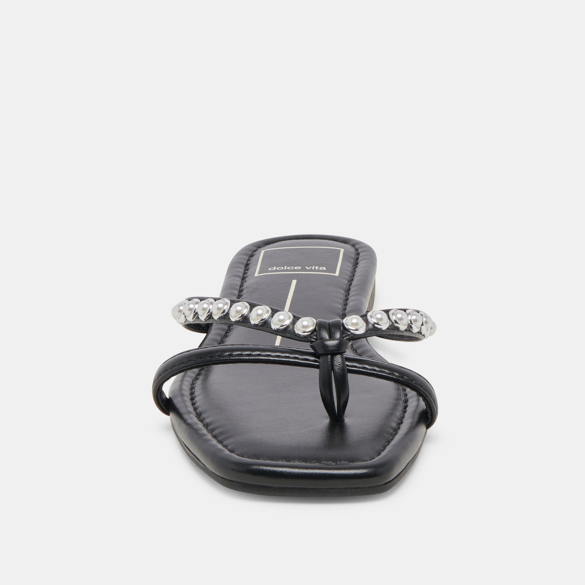 LUCCA PEARL SANDALS BLACK PEARLS - Dolce Vita