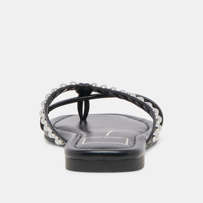 LUCCA PEARL SANDALS BLACK PEARLS - Dolce Vita