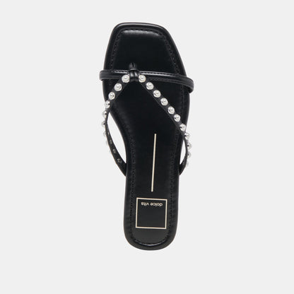 LUCCA PEARL SANDALS BLACK PEARLS - Dolce Vita