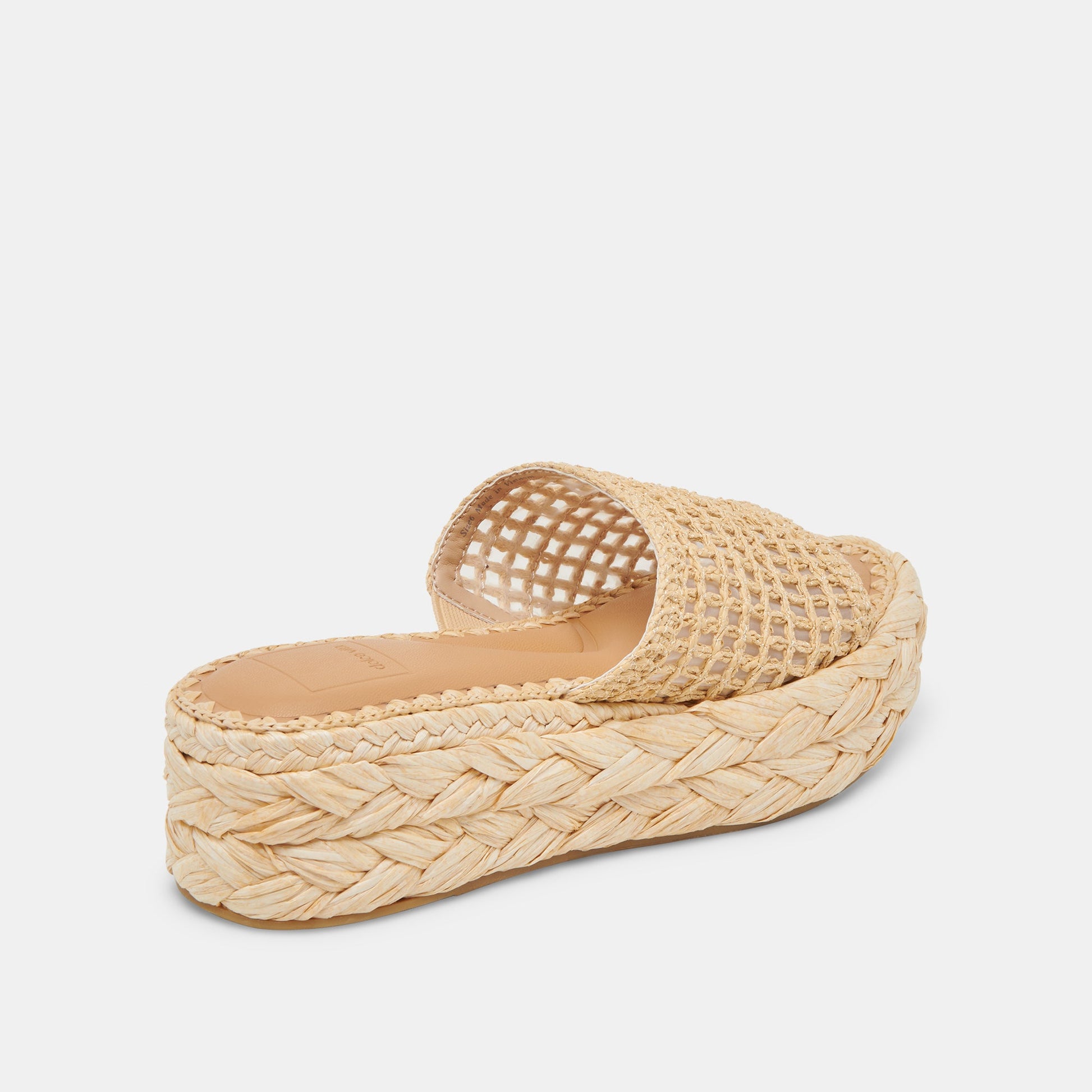 CHAVI MESH SANDALS NATURAL WOVEN RAFFIA - Dolce Vita