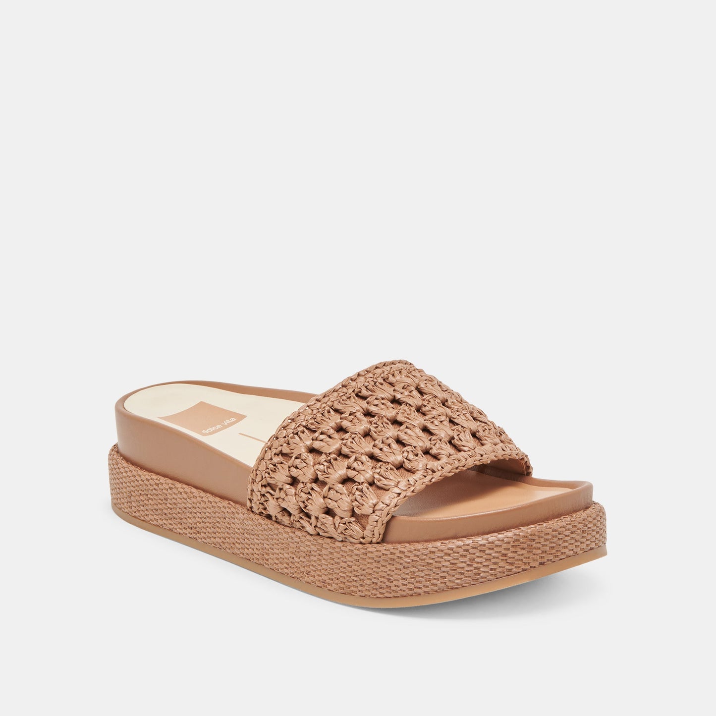 SIDONA SANDALS BROWN RAFFIA - Dolce Vita