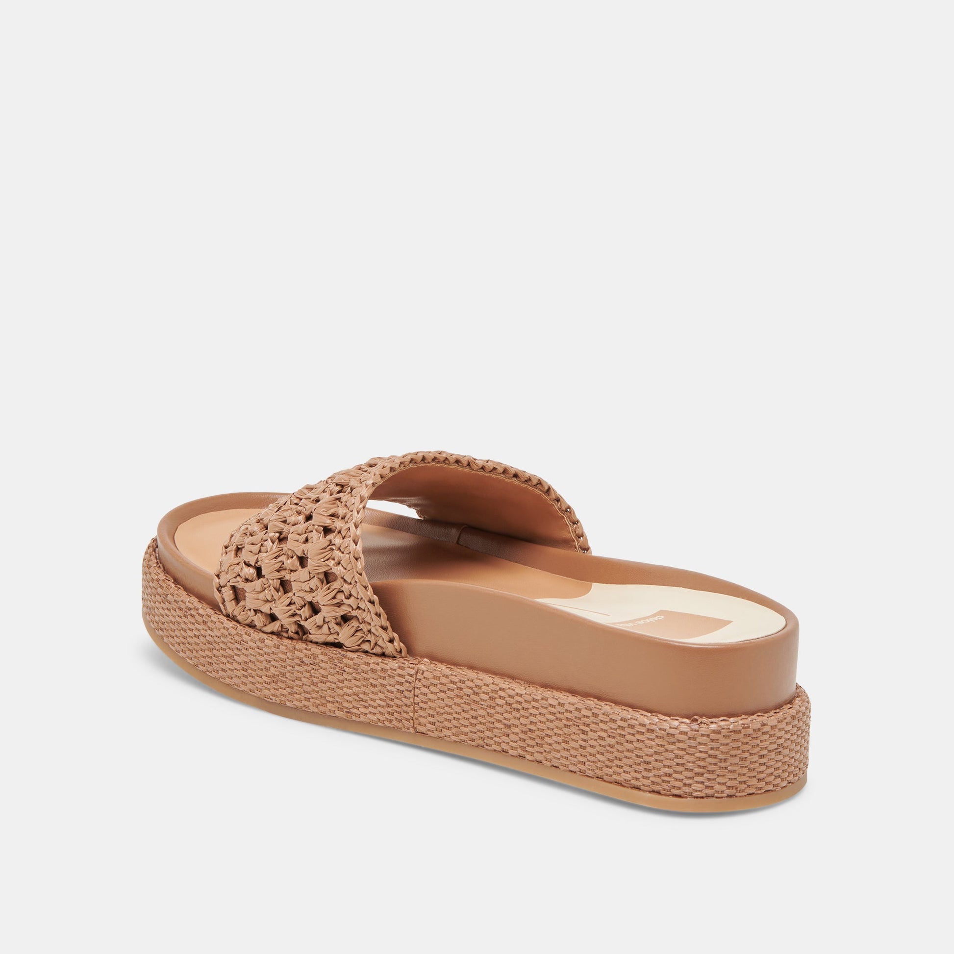 SIDONA SANDALS BROWN RAFFIA - Dolce Vita