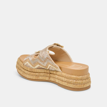 WIXIE SANDALS GOLD MULTI BEADS - Dolce Vita