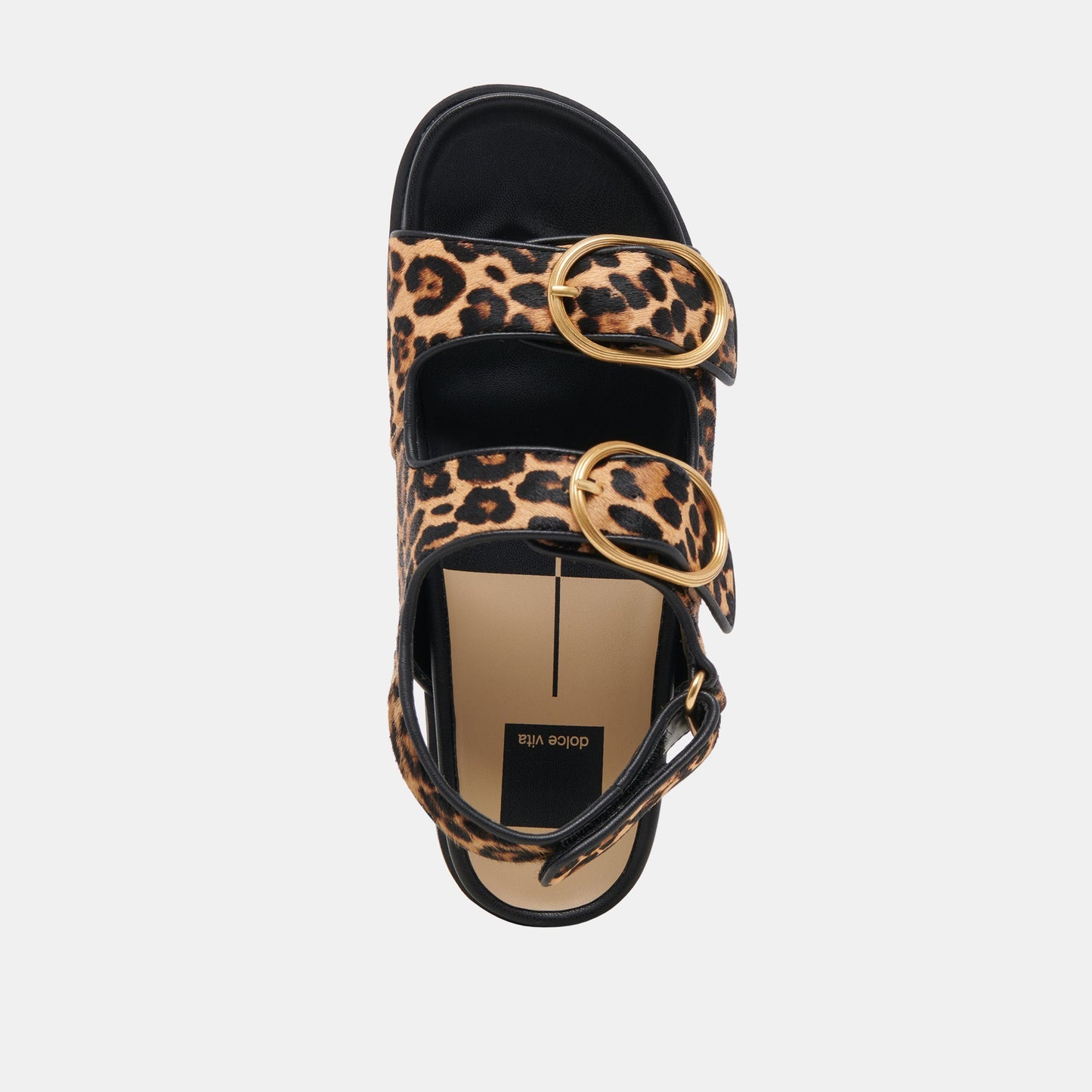 STARLA SANDALS LEOPARD BLACK CALF HAIR - Dolce Vita